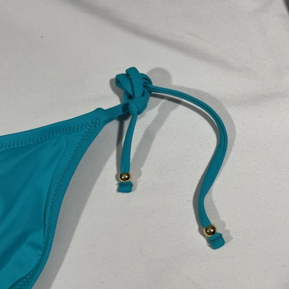 NWT Trina Turk [ 6 ] Gypsy Tie Side Bikini Bottom in‎ Turquoise
